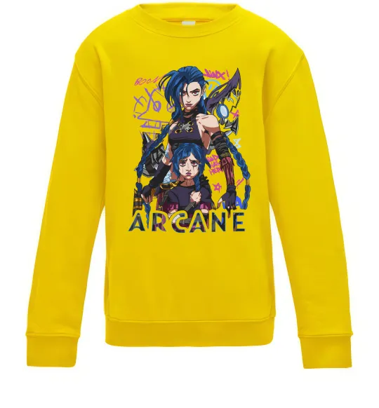 Дитячий світшот Arcane Jinx Powder Сонячно жовтий фото