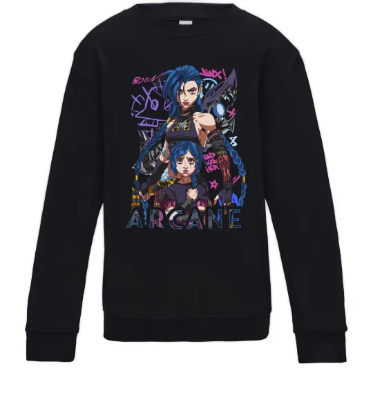 Дитячий світшот Arcane Jinx Powder Чорний фото