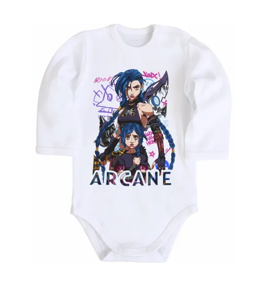 Дитячий бодік Arcane Jinx Powder Білий фото