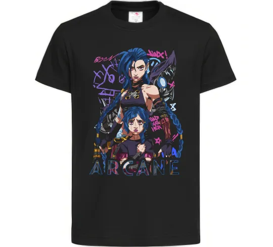 Дитяча футболка Arcane Jinx Powder Чорний фото