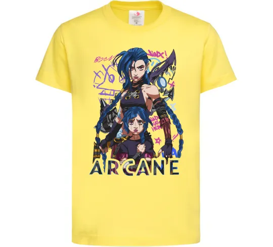 Дитяча футболка Arcane Jinx Powder Лимонний фото