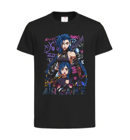 Дитяча футболка Arcane Jinx Powder Чорний фото