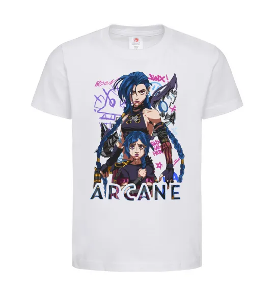 Дитяча футболка Arcane Jinx Powder Білий фото