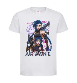 Детская футболка Arcane Jinx Powder Белый фото