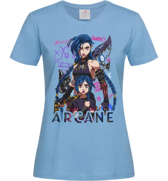 Жіноча футболка Arcane Jinx Powder Блакитний фото