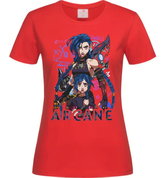 Жіноча футболка Arcane Jinx Powder Червоний фото