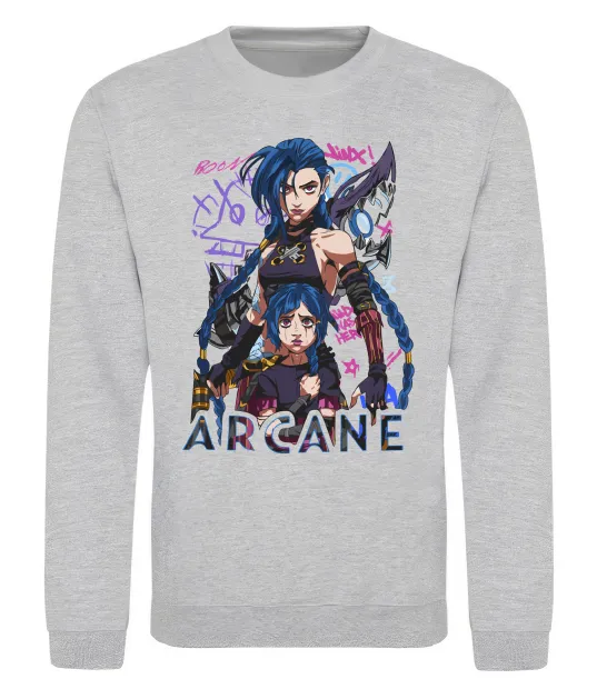 Світшот Arcane Jinx Powder Сірий меланж фото