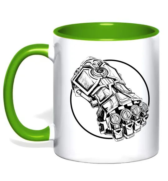 Чашка з кольоровою ручкою Arcane Vi fist Зелений фото