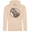 Чоловіча толстовка (худі) Arcane Vi fist Пісочний фото