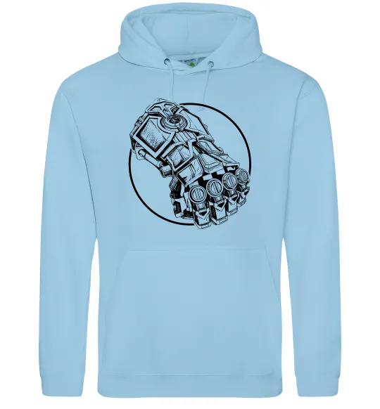 Чоловіча толстовка (худі) Arcane Vi fist Блакитний фото