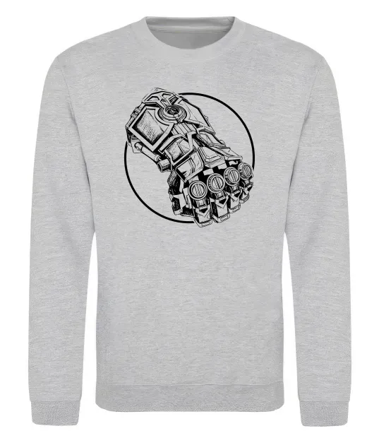 Світшот Arcane Vi fist Сірий меланж фото