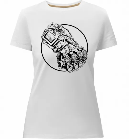 Жіноча преміум футболка Arcane Vi fist Білий фото