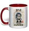 Чашка з кольоровою ручкою Jinx wanted Червоний Чашка з кольоровою ручкою Jinx wanted Червоний фото