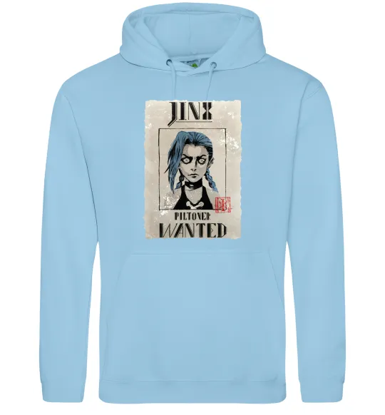 Жіноча толстовка (худі) Jinx wanted Блакитний фото