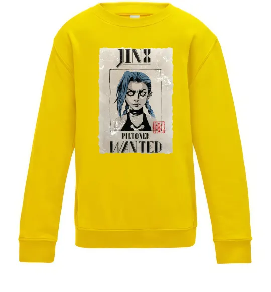 Дитячий світшот Jinx wanted Сонячно жовтий фото