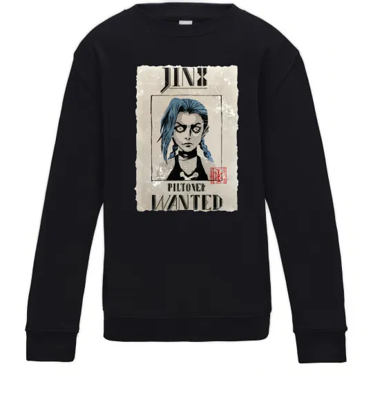 Дитячий світшот Jinx wanted Чорний фото