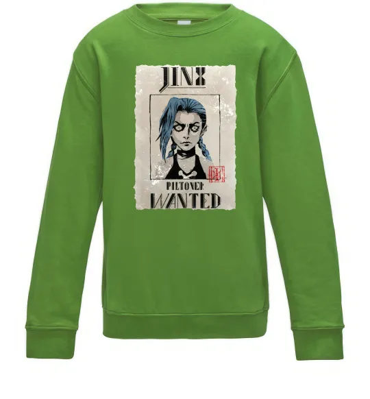 Дитячий світшот Jinx wanted Лаймовий фото