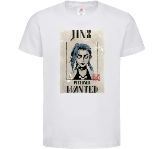 Дитяча футболка Jinx wanted Білий фото