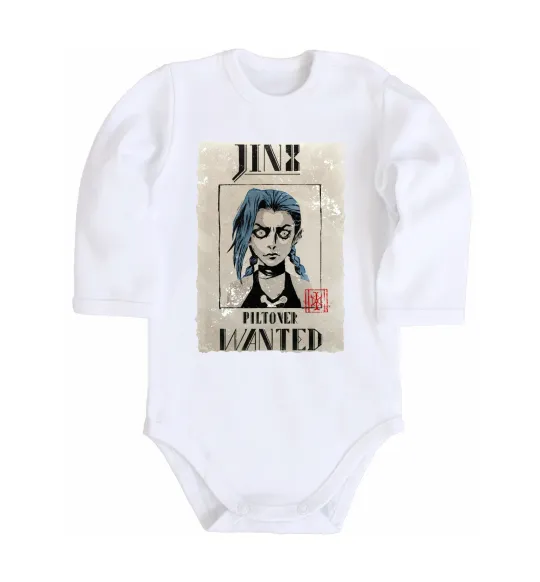 Дитячий бодік Jinx wanted Білий фото