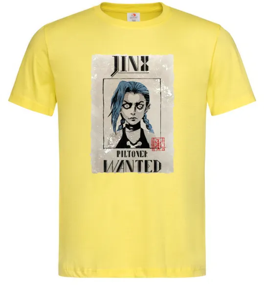 Чоловіча футболка Jinx wanted Лимонний фото