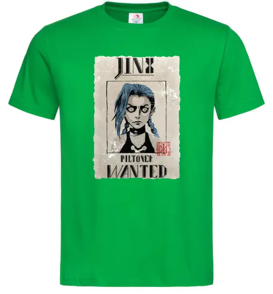 Чоловіча футболка Jinx wanted Зелений фото