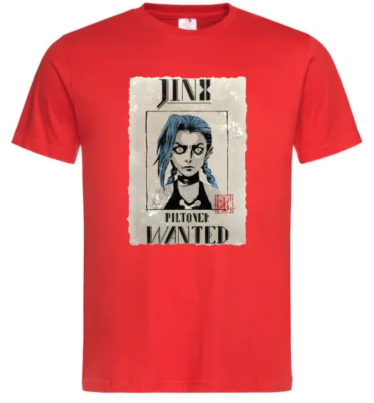 Чоловіча футболка Jinx wanted Червоний фото