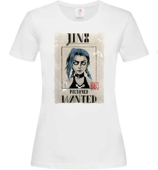 Жіноча футболка Jinx wanted Білий фото