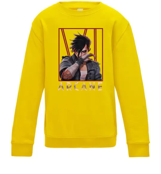 Дитячий світшот Arcane Vi Сонячно жовтий фото