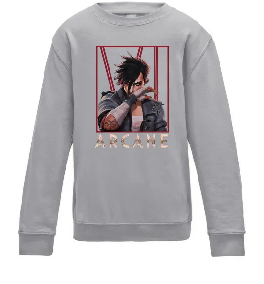 Дитячий світшот Arcane Vi Сірий меланж фото