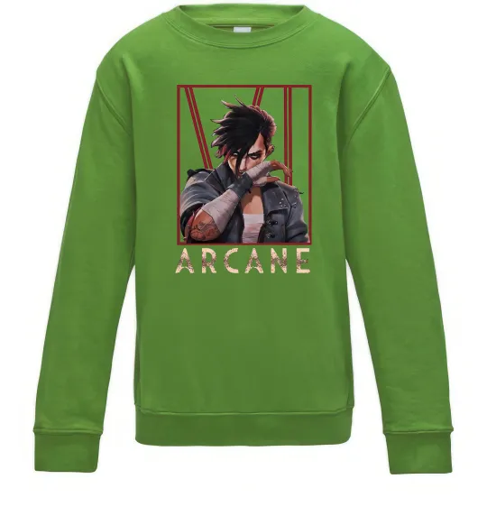 Дитячий світшот Arcane Vi Лаймовий фото