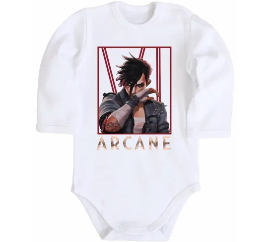 Дитячий бодік Arcane Vi Білий фото