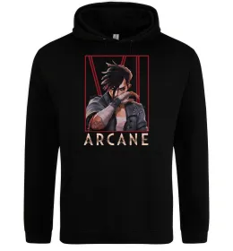 Чоловіча толстовка (худі) Arcane Vi Чорний фото