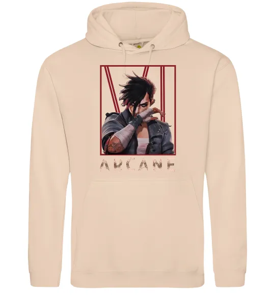 Чоловіча толстовка (худі) Arcane Vi Пісочний фото