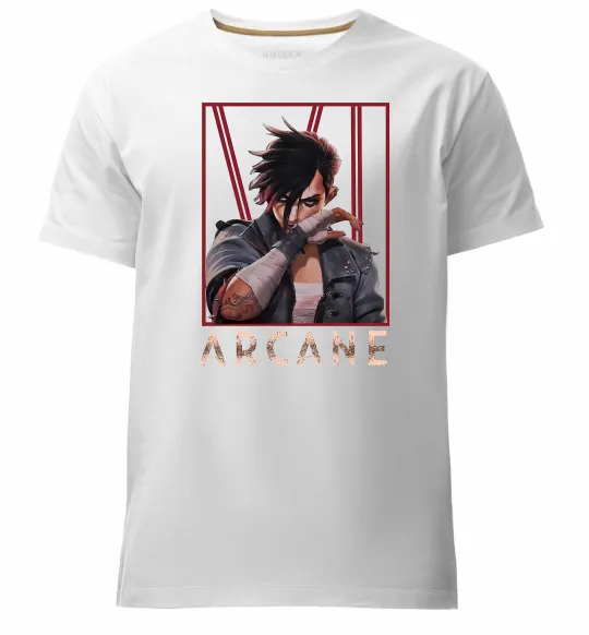 Чоловіча преміум футболка Arcane Vi Білий фото