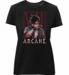 Жіноча преміум футболка Arcane Vi Чорний фото