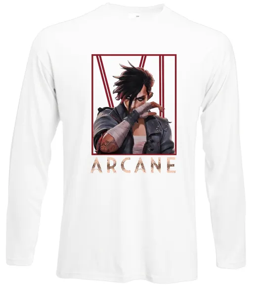 Лонгслів Arcane Vi Білий фото