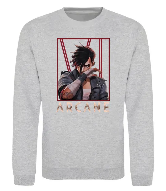 Світшот Arcane Vi Сірий меланж фото