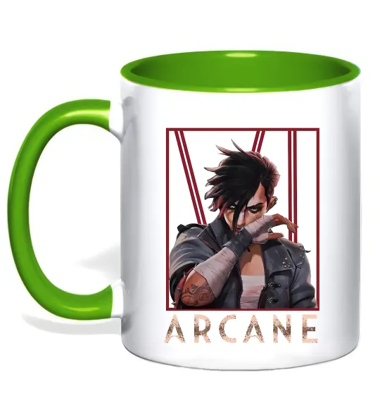 Чашка с цветной ручкой Arcane Vi Лаймовый фото