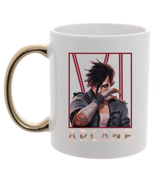 Чашка з кольоровою ручкою Arcane Vi Золото фото