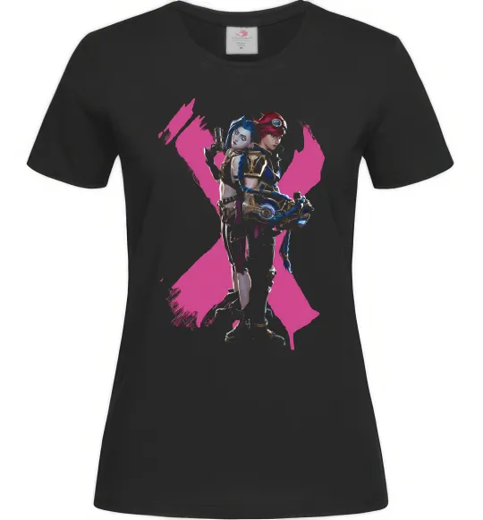 Жіноча футболка Jinx and Vi Чорний фото