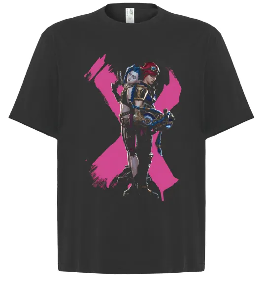 Футболка Оверсайз Jinx and Vi Чорний фото