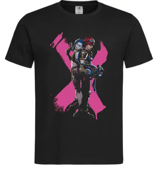 Чоловіча футболка Jinx and Vi Чорний фото