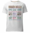 Мужская премиум футболка Coder rules Белый фото