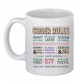 Чашка керамическая Coder rules Чашка керамическая Coder rules
