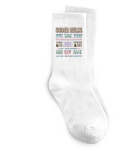 Носки Coder rules Белый фото