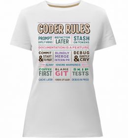 Женская премиум футболка Coder rules