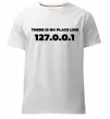 Мужская премиум футболка No place like 127.0.0.1 Белый фото