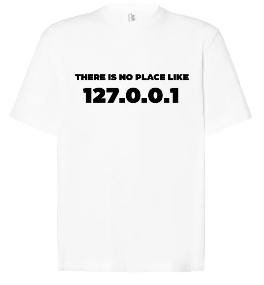 Футболка Оверсайз No place like 127.0.0.1 Белый фото