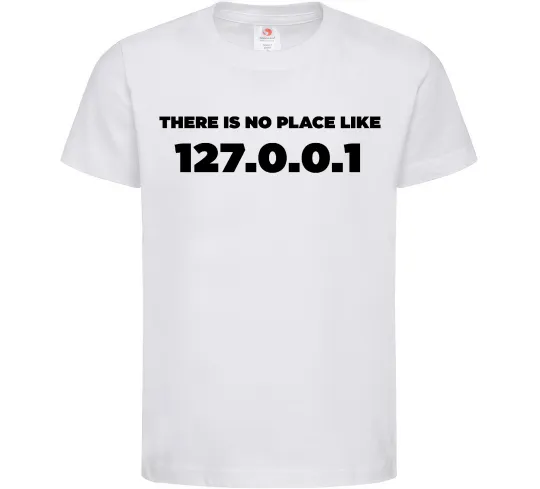 Дитяча футболка No place like 127.0.0.1 Білий фото