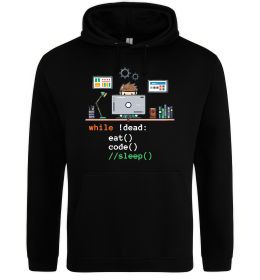 Жіноча толстовка (худі) While !dead eat code Жіноча толстовка (худі) While !dead eat code